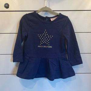 Navy Juice Couture top 18month EUC